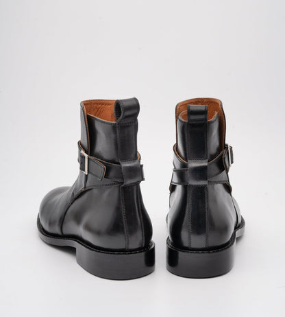 Goodyear Welted Black Full Grain Jodhpur Boot