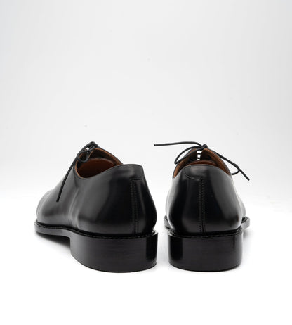 Hand-Welted Chisel Toe Black Wholecut Oxfords