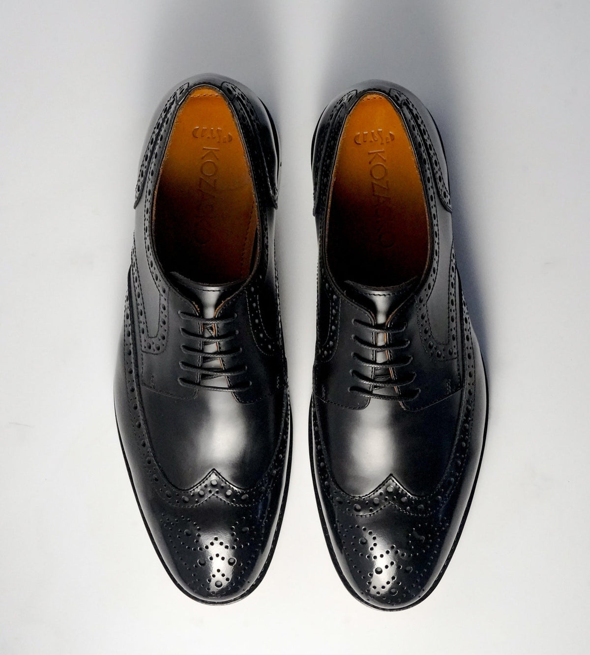 Michigan Black Full Grain Wingtip Derby Brogues