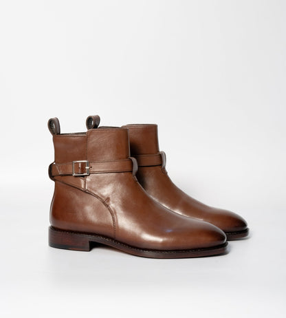 Goodyear Welted Chisel Toe Brown Full Grain Jodhpur Boot