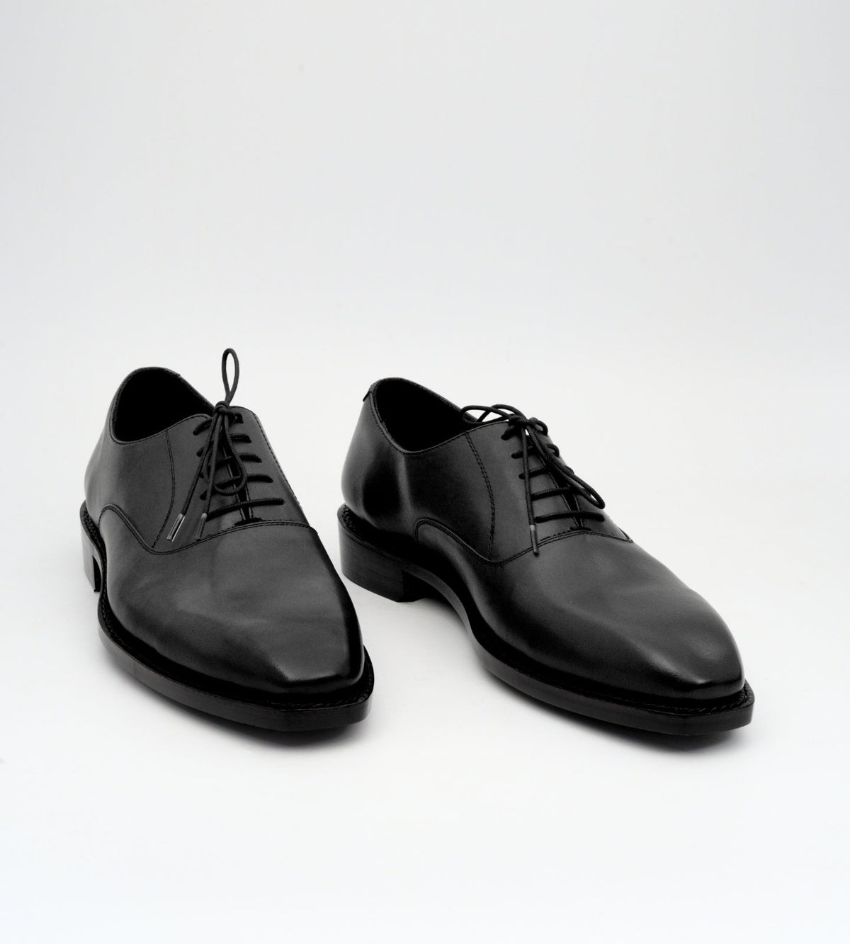 Goodyear Welted Black Chisel Toe Oxfords