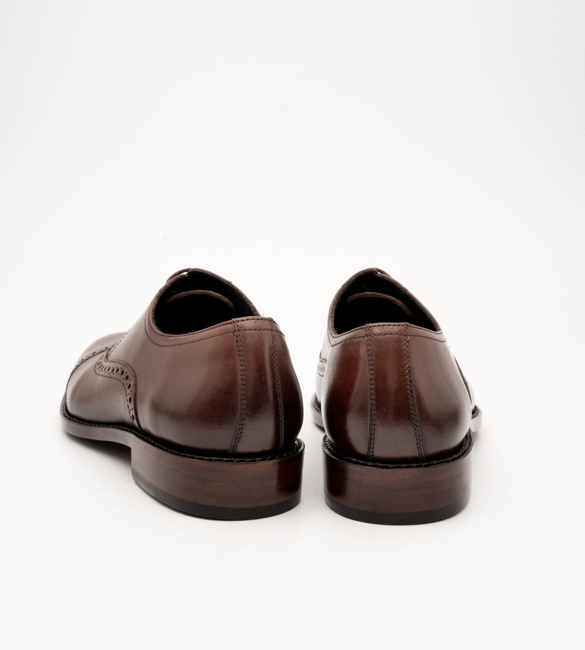 Goodyear Welted Semi Brogue Brown Captoe Oxfords