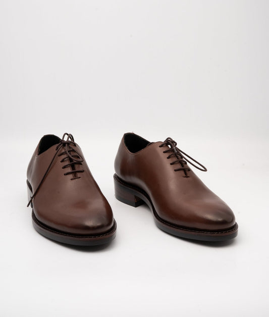 Hand-Welted Brown Wholecut Oxfords