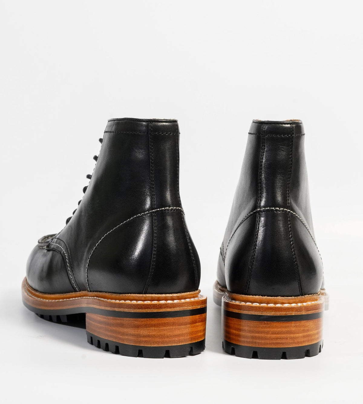 Goodyear Welted Black Full Grain Moctoe Boot