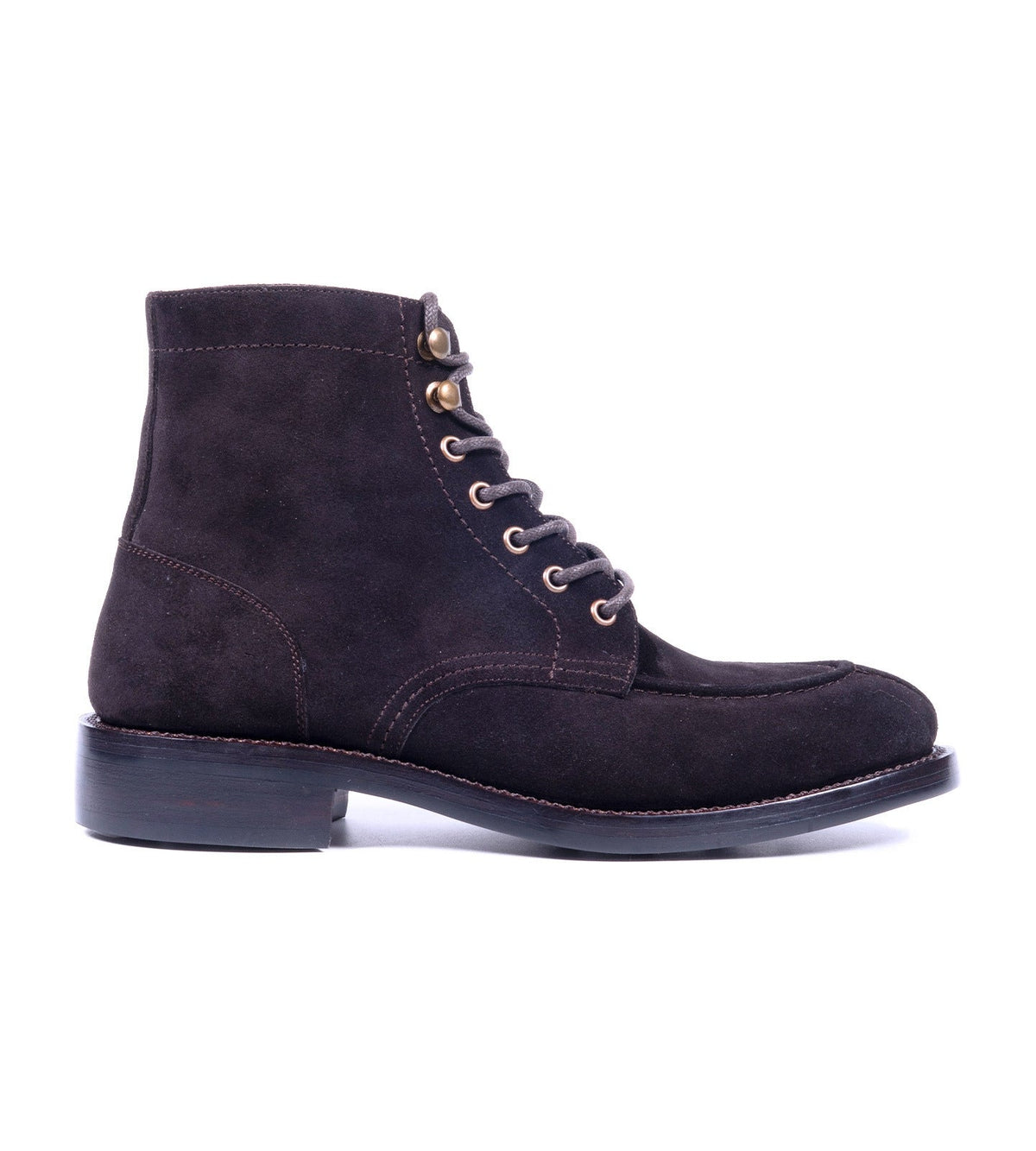 Hand Welted Classic Suede Split Toe Derby Boot