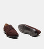 Hand Welted Brown Suede Split Toe Derby