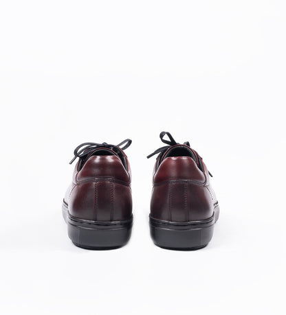 Handmade Classic Burgundy Leather Sneaker