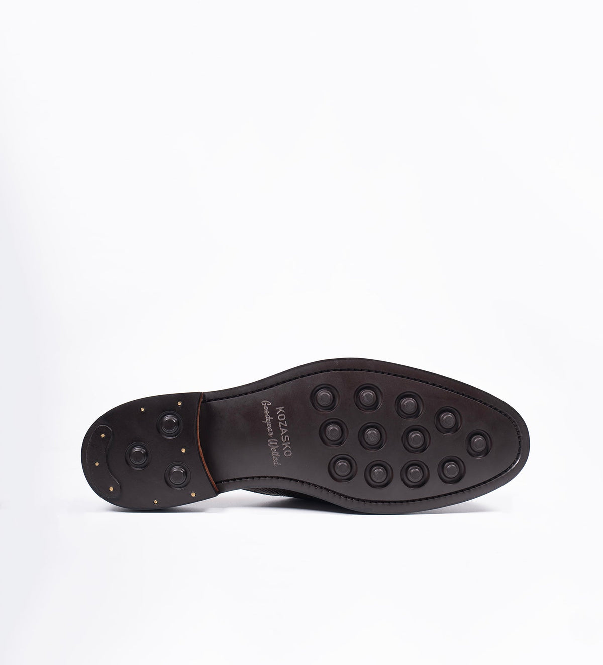 Handwelted Brown Milled Leather Horsebit Mules