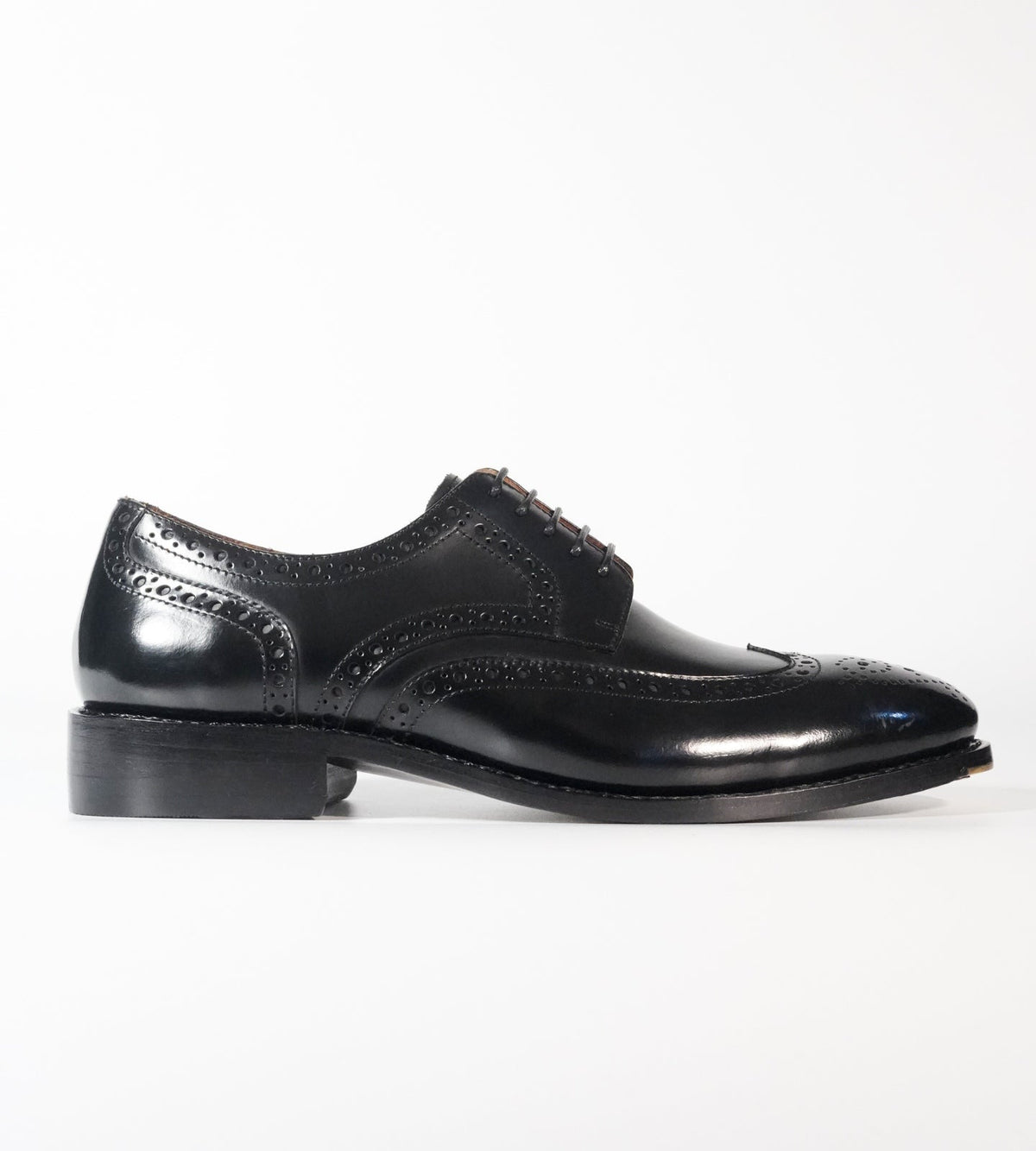 Michigan Black Full Grain Wingtip Derby Brogues