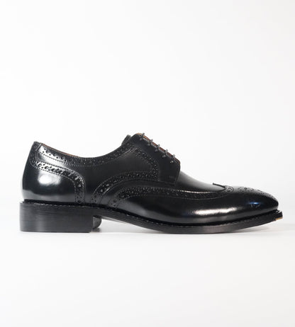 Michigan Black Full Grain Wingtip Derby Brogues