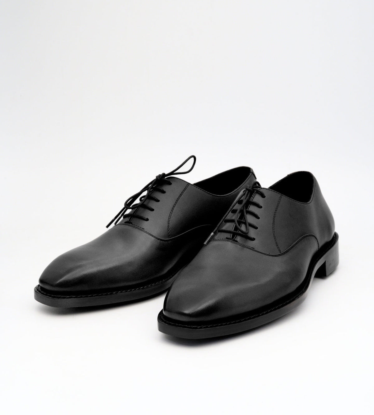 Goodyear Welted Black Chisel Toe Oxfords