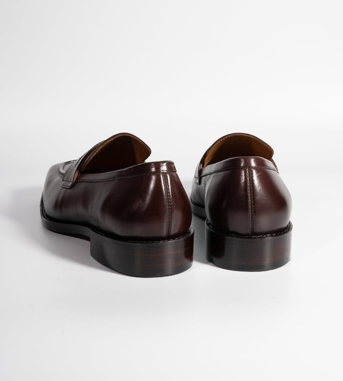 Goodyear Welted Chisel Toe Burgundy Penny Loafer