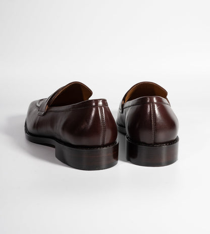 Goodyear Welted Chisel Toe Burgundy Penny Loafer