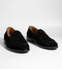 Hand Welted Black Suede  Belgian Loafer