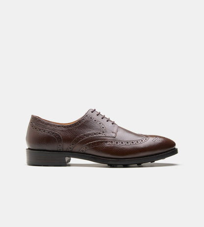 Goodyear Welted Brown Wax Milled Wingtip Derby