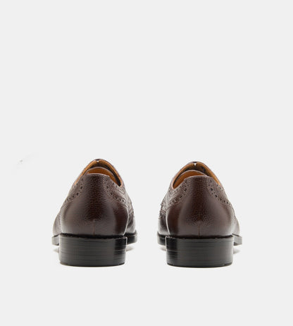 Goodyear Welted Brown Wax Milled Wingtip Derby