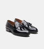 Hand Welted Black Patent Tassel Loafers