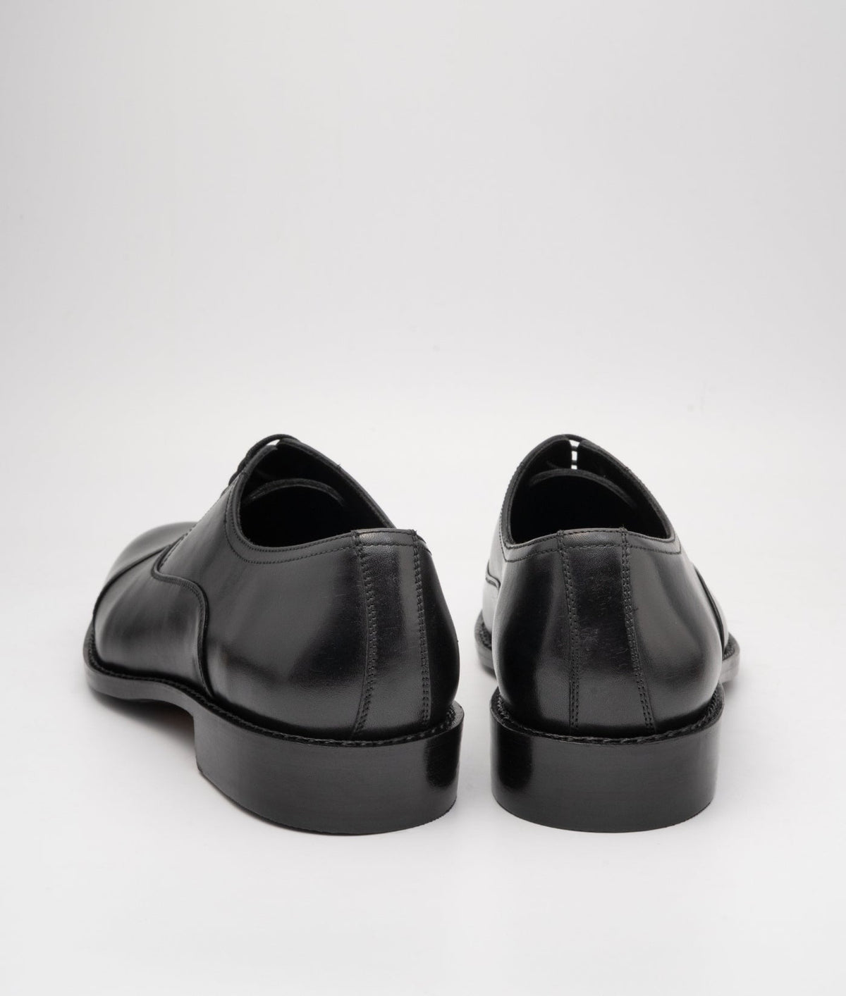 Classic Goodyear Welted Black Captoe Oxfords