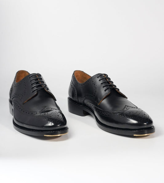 Michigan Black Full Grain Wingtip Derby Brogues