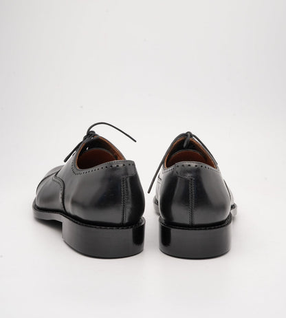 Goodyear Welted Black Punch Captoe Oxford
