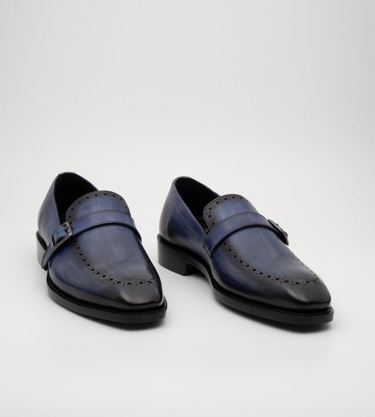 Hand Welted Navy Strap Loafer