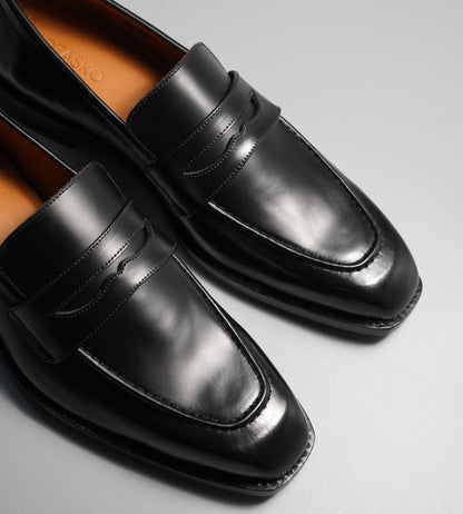 Handwelted Michigan Calf Chisel Toe Penny Loafer