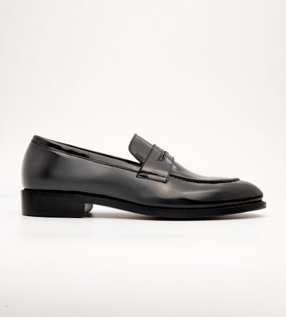 Goodyear Welted Classic Black Patent Penny Loafers
