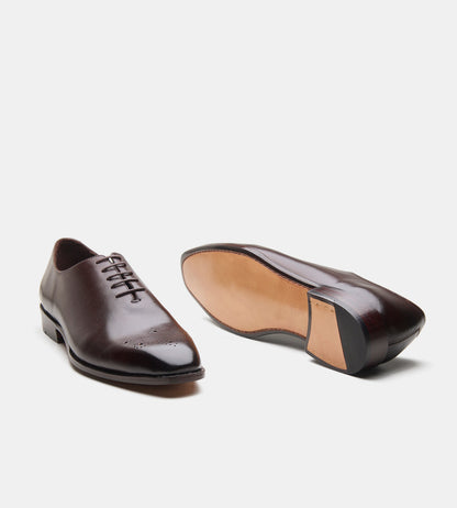 Goodyear Welted Chisel Toe Brown Wholecut Oxfords