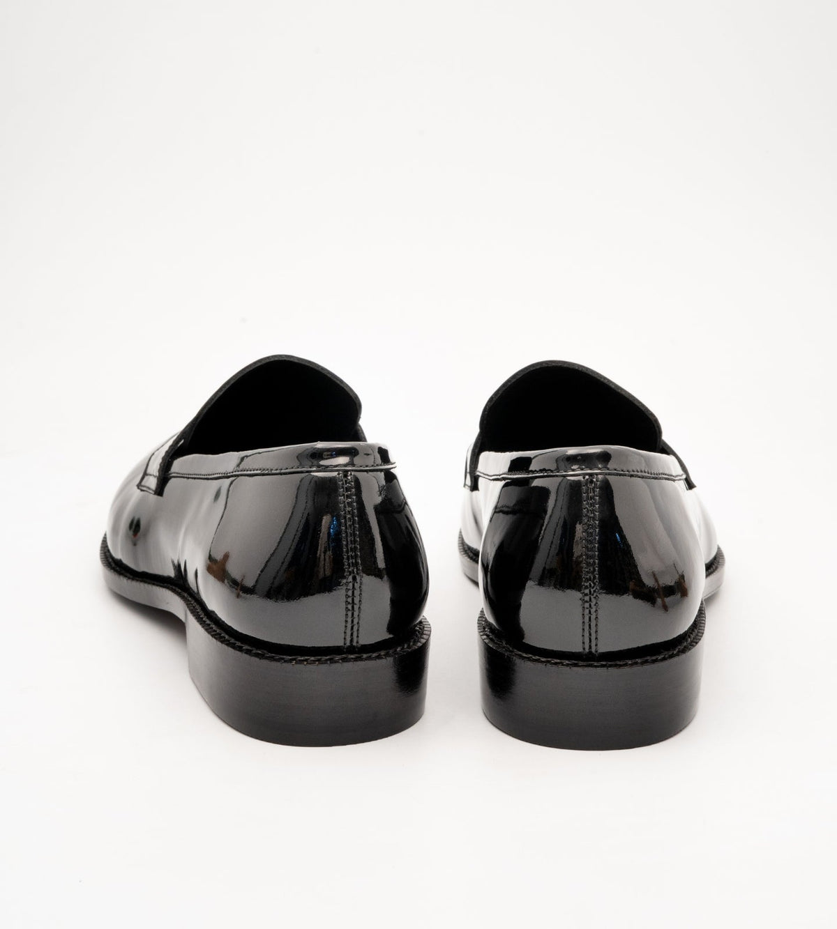 Goodyear Welted Classic Black Patent Penny Loafers