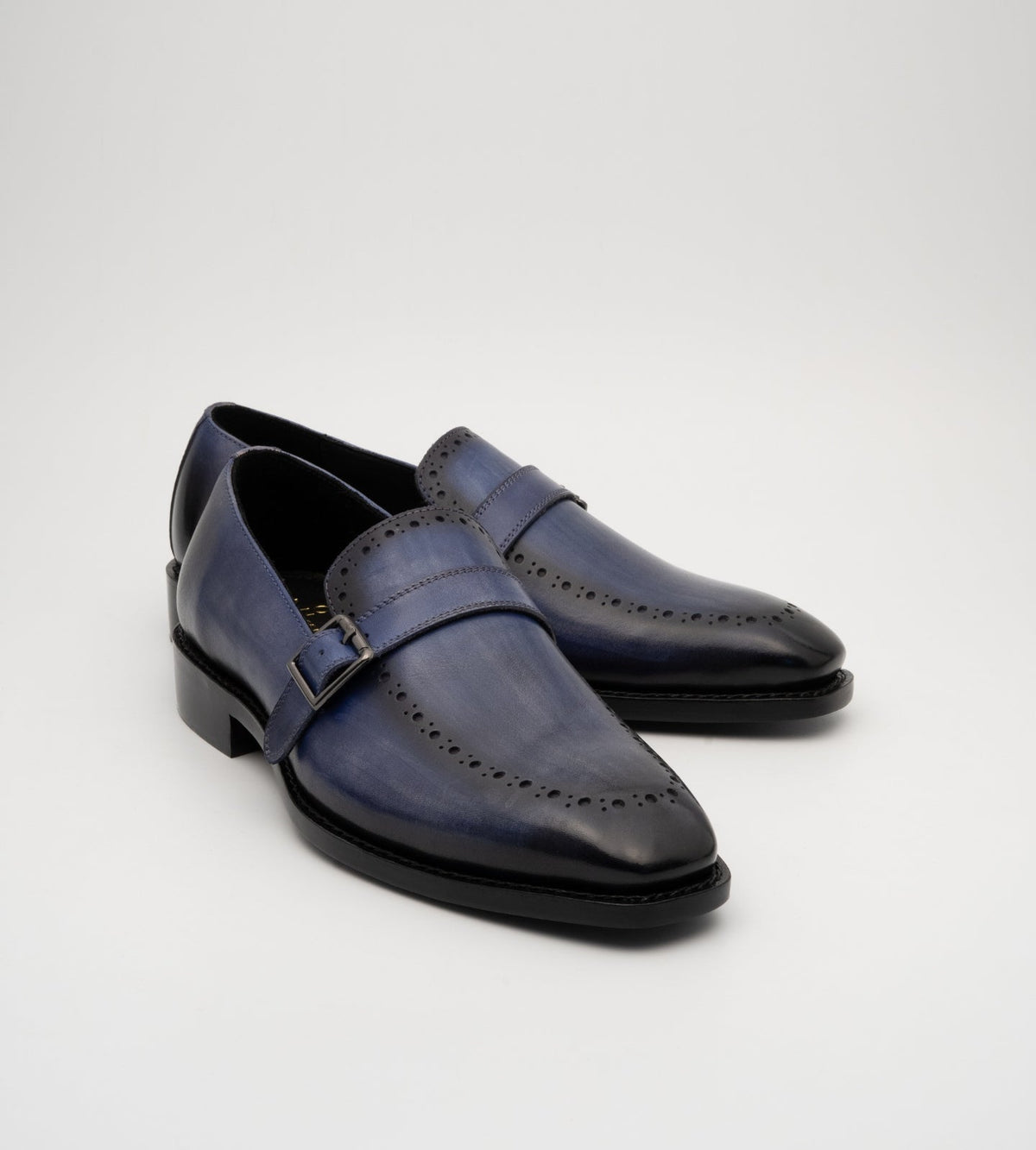 Hand Welted Navy Strap Loafer