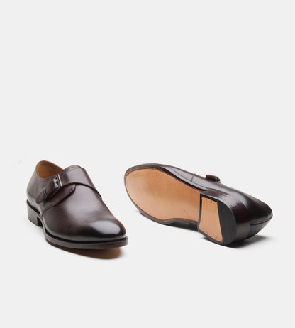 Goodyear Welted Dark Brown Single Strap Monks