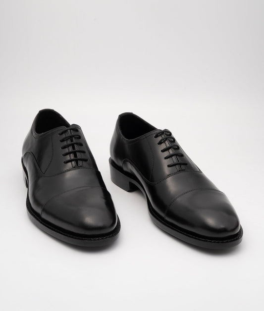 Classic Goodyear Welted Black Captoe Oxfords