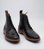 Hand Welted Black Wingtip Brogue Boot