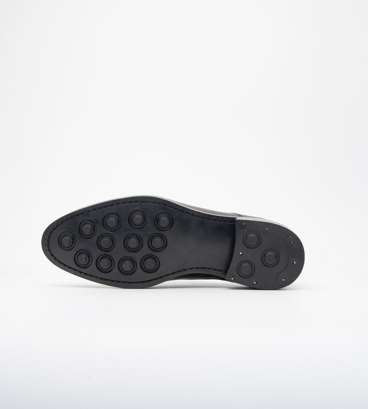 Goodyear Welted Black Apron Toe Derby