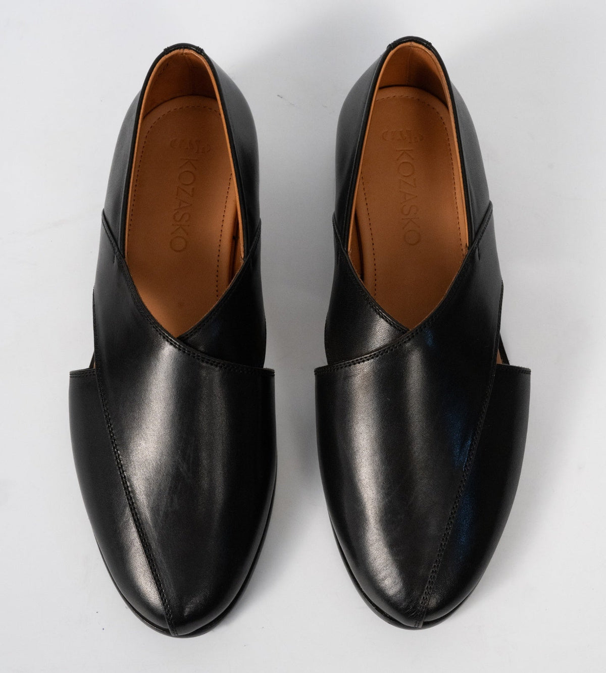 Hand Welted Black Full Grain Leather Peshawari Shoes