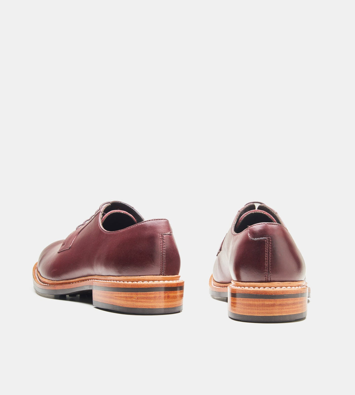 Goodyear Welted Burgundy Plain Toe Blucher