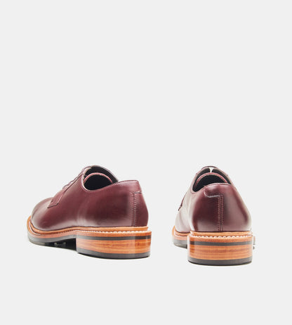 Goodyear Welted Burgundy Plain Toe Blucher