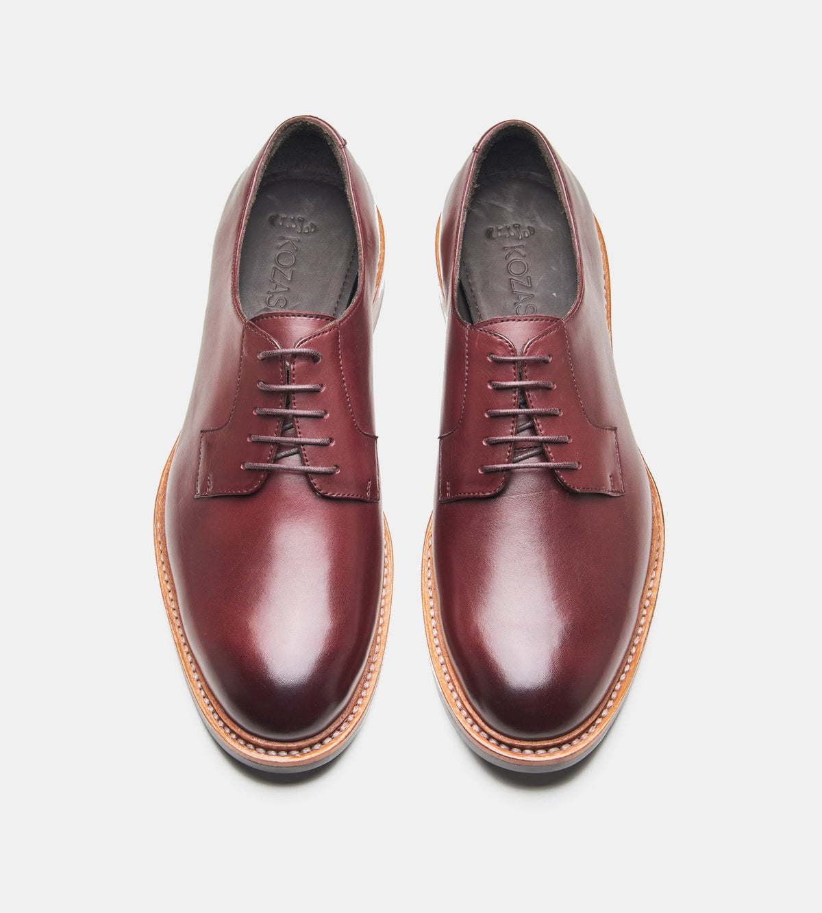 Goodyear Welted Burgundy Plain Toe Blucher